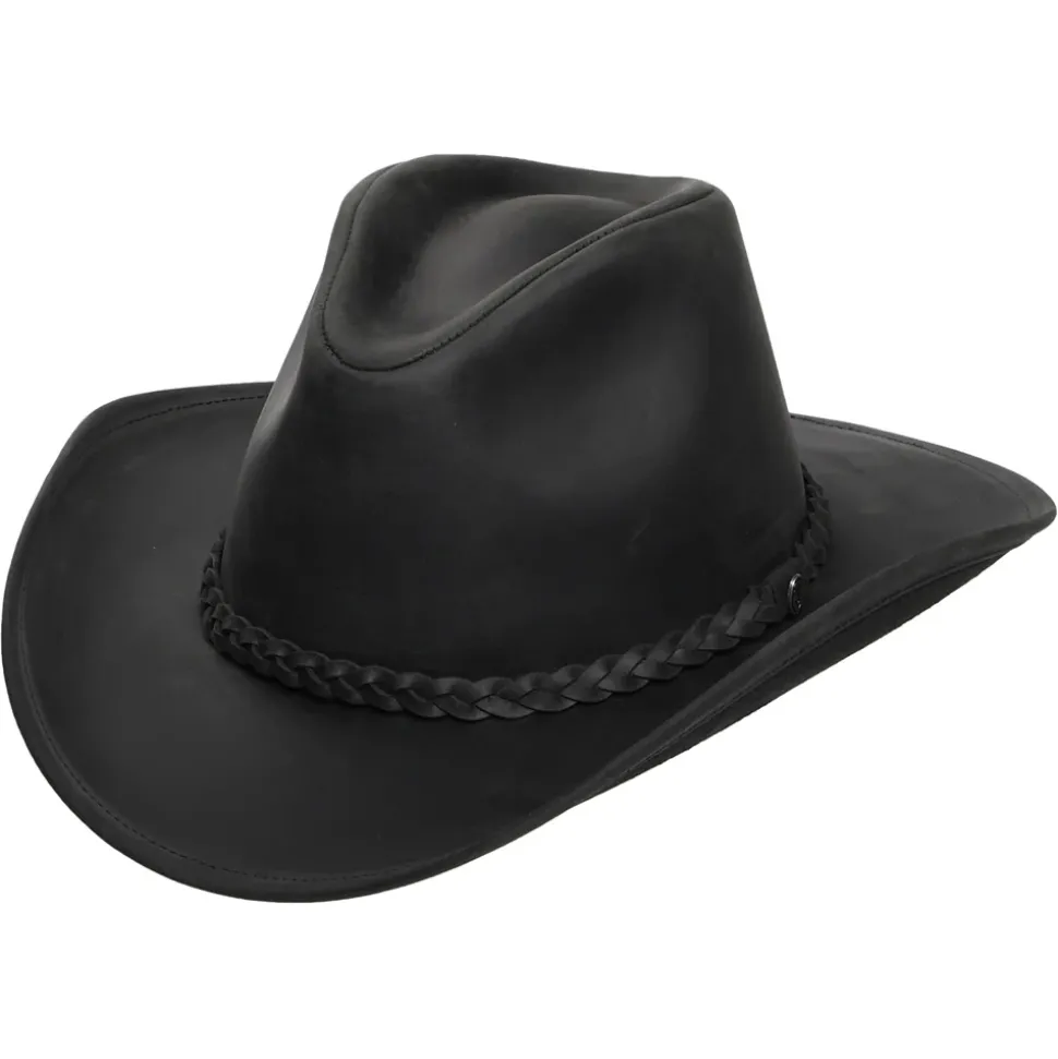 Flash Sale Chapeau de Cowboy en Cuir de Buffle noir JAXON & JAMES Femme/Homme Chapeaux De Cowboy|Chapeaux De Cowboy