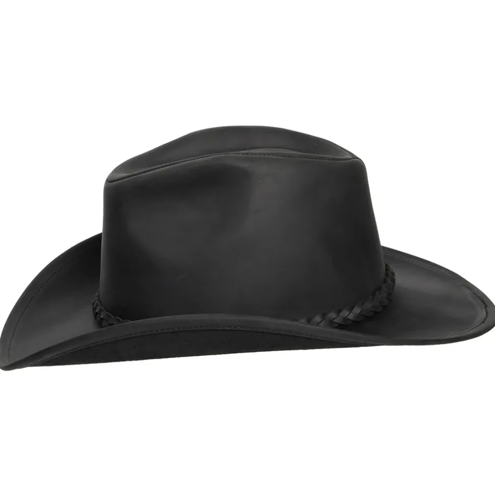 Flash Sale Chapeau de Cowboy en Cuir de Buffle noir JAXON & JAMES Femme/Homme Chapeaux De Cowboy|Chapeaux De Cowboy