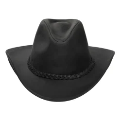 Flash Sale Chapeau de Cowboy en Cuir de Buffle noir JAXON & JAMES Femme/Homme Chapeaux De Cowboy|Chapeaux De Cowboy