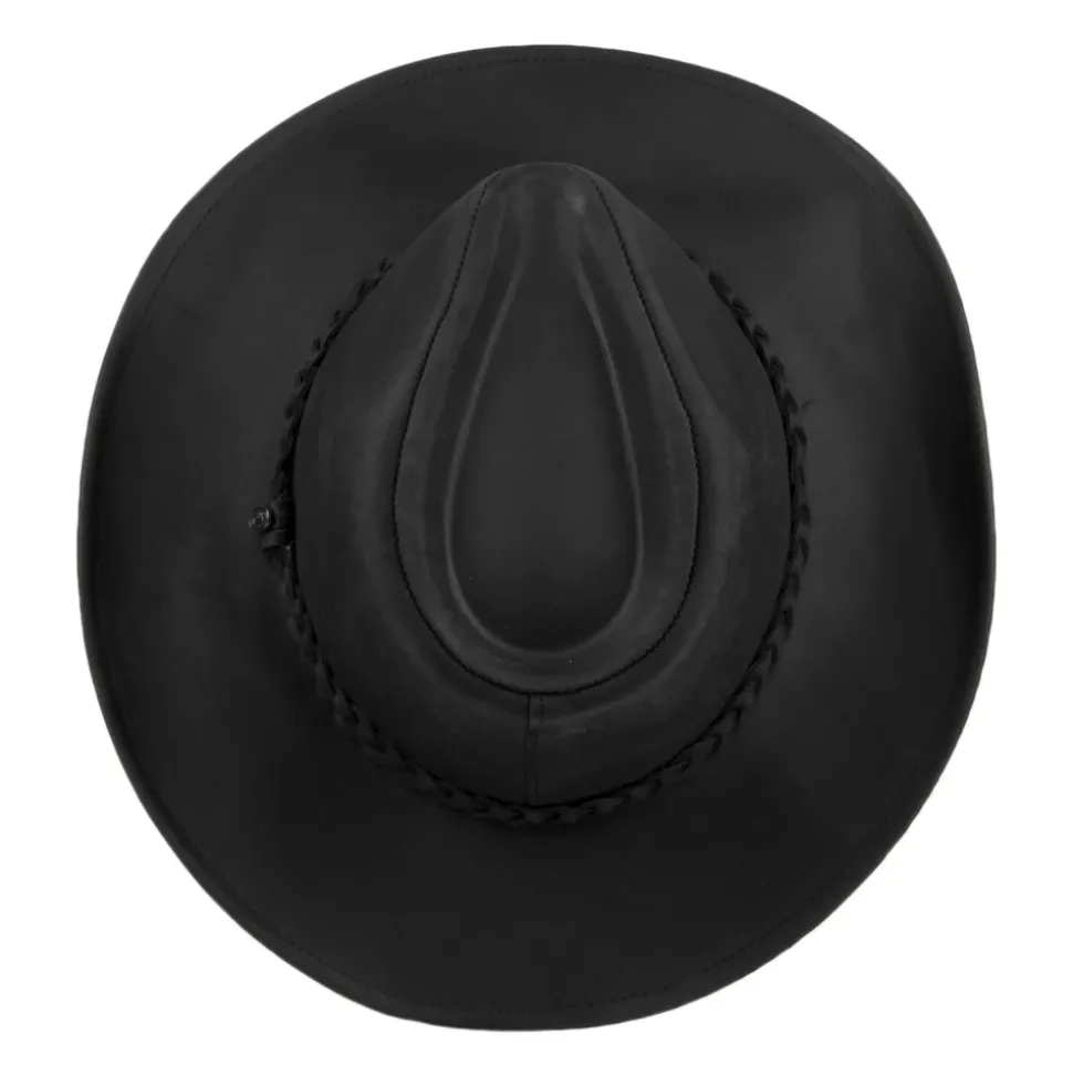 Flash Sale Chapeau de Cowboy en Cuir de Buffle noir JAXON & JAMES Femme/Homme Chapeaux De Cowboy|Chapeaux De Cowboy