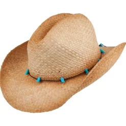 Best Chapeau de Cowboy en Paille Calamity Cattleman naturel SUR LA TÊTE Femme Chapeaux Été|Chapeaux De Paille