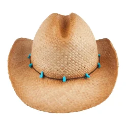 Best Chapeau de Cowboy en Paille Calamity Cattleman naturel SUR LA TÊTE Femme Chapeaux Été|Chapeaux De Paille