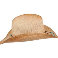 Best Chapeau de Cowboy en Paille Calamity Cattleman naturel SUR LA TÊTE Femme Chapeaux Été|Chapeaux De Paille