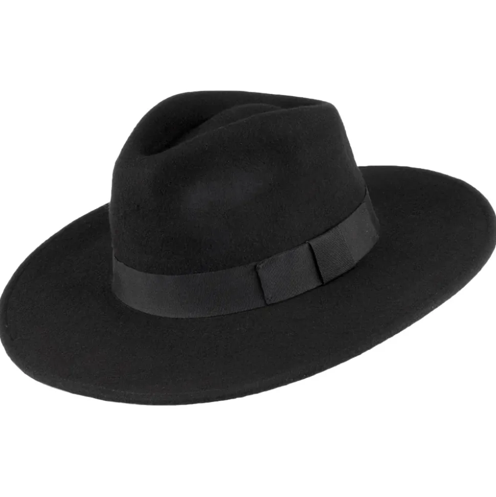 Best Chapeau Fedora à Bord Large The Author noir JAXON & JAMES Femme/Homme Chapeaux Trilby|Chapeaux Fedora