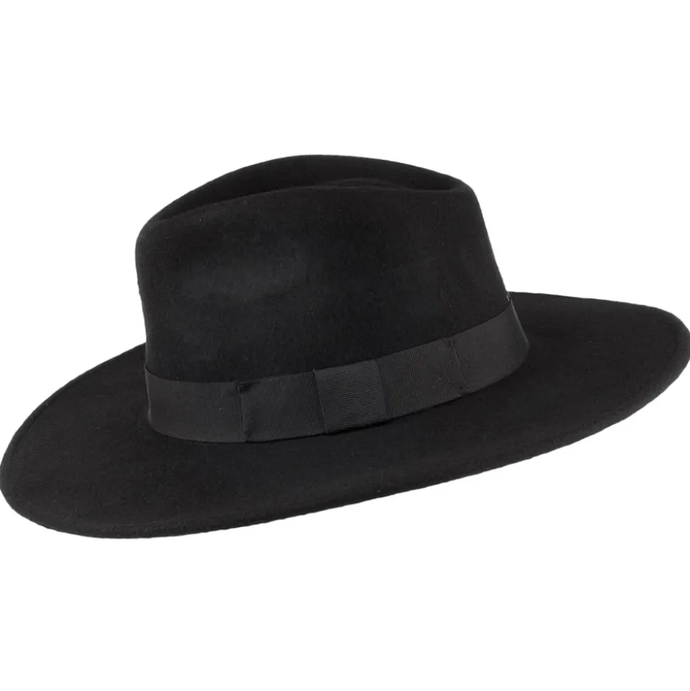 Best Chapeau Fedora à Bord Large The Author noir JAXON & JAMES Femme/Homme Chapeaux Trilby|Chapeaux Fedora