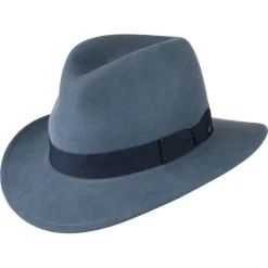 Hot Chapeau Fedora Déformable Hydrofuge Curtis en Laine Feutrée bleu Femme/Homme Chapeaux Trilby|Chapeaux Hiver