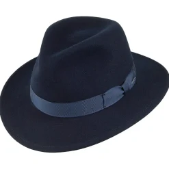 Sale Chapeau Fedora Déformable Hydrofuge Curtis en Laine Feutrée bleu marine Femme/Homme Chapeaux Trilby|Chapeaux Hiver