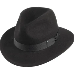 Hot Chapeau Fedora Déformable Hydrofuge Curtis en Laine Feutrée noir Femme/Homme Chapeaux Trilby|Chapeaux Hiver