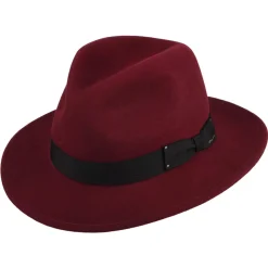 Hot Chapeau Fedora Déformable Hydrofuge Curtis en Laine Feutrée vin Femme/Homme Chapeaux Trilby|Chapeaux Hiver