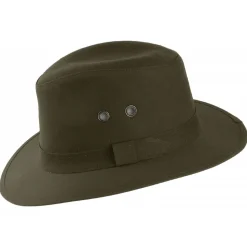 Cheap Chapeau Fedora en Coton Ciré Hydrofuge Drifter olive Femme/Homme Chapeaux Trilby|Chapeaux Fedora