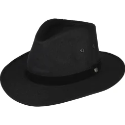 Fashion Chapeau Fedora en Coton Hydrofuge Messer X Adventure noir Femme/Homme Chapeaux Trilby|Chapeaux Fedora