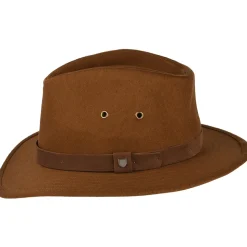 Sale Chapeau Fedora en Coton Hydrofuge Messer X Adventure marron clair Femme/Homme Chapeaux Trilby|Chapeaux Fedora