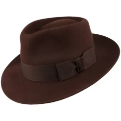 Sale Chapeau Fedora en Fourrure Feutrée Casablanca marron Femme/Homme Chapeaux Trilby|Chapeaux Fedora