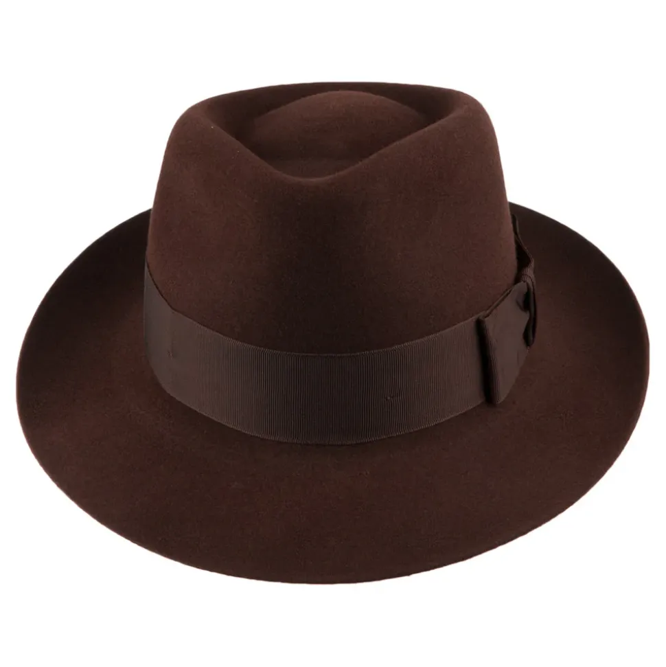 Sale Chapeau Fedora en Fourrure Feutrée Casablanca marron Femme/Homme Chapeaux Trilby|Chapeaux Fedora