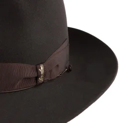 Shop Chapeau Fedora en Fourrure Feutrée Avalon marron foncé Femme Chapeaux Trilby|Chapeaux Fedora