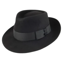 Clearance Chapeau Fedora en Fourrure Feutrée Casablanca noir Femme/Homme Chapeaux Trilby|Chapeaux Fedora