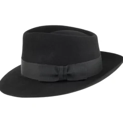Clearance Chapeau Fedora en Fourrure Feutrée Casablanca noir Femme/Homme Chapeaux Trilby|Chapeaux Fedora