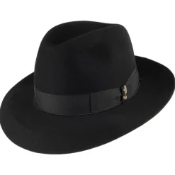 Cheap Chapeau Fedora en Fourrure Feutrée Avalon noir Femme Chapeaux Trilby|Chapeaux Fedora