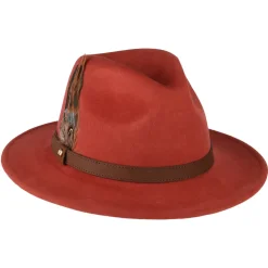 Sale Chapeau Fedora en Laine Feutrée Hydrofuge gingembre Femme Chapeaux Trilby|Chapeaux Fedora