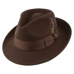 Best Sale Chapeau Fedora en Laine Feutrée Déformable C-Crown marron JAXON & JAMES Femme/Homme Chapeaux Trilby|Chapeaux Fedora