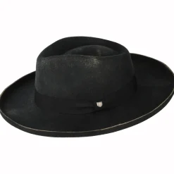 Best Sale Chapeau Fedora en Laine Feutrée Victoria noir délavé Femme Chapeaux Trilby|Chapeaux Fedora