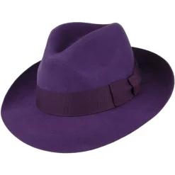 Flash Sale Chapeau Fedora en Laine Feutrée Mayfair violet Femme/Homme Chapeaux Trilby|Chapeaux Fedora