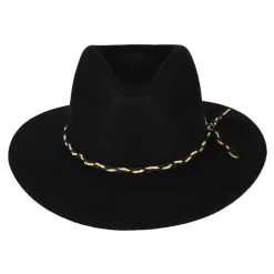 New Chapeau Fedora en Laine Feutrée Messer Western noir Femme/Homme Chapeaux Trilby|Chapeaux Fedora