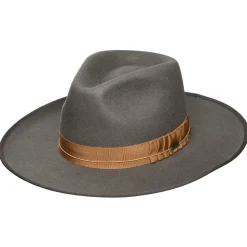 Fashion Chapeau Fedora en Laine Feutrée Reno gris foncé Femme/Homme Chapeaux Trilby|Chapeaux Fedora