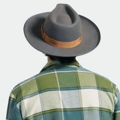 Fashion Chapeau Fedora en Laine Feutrée Reno gris foncé Femme/Homme Chapeaux Trilby|Chapeaux Fedora