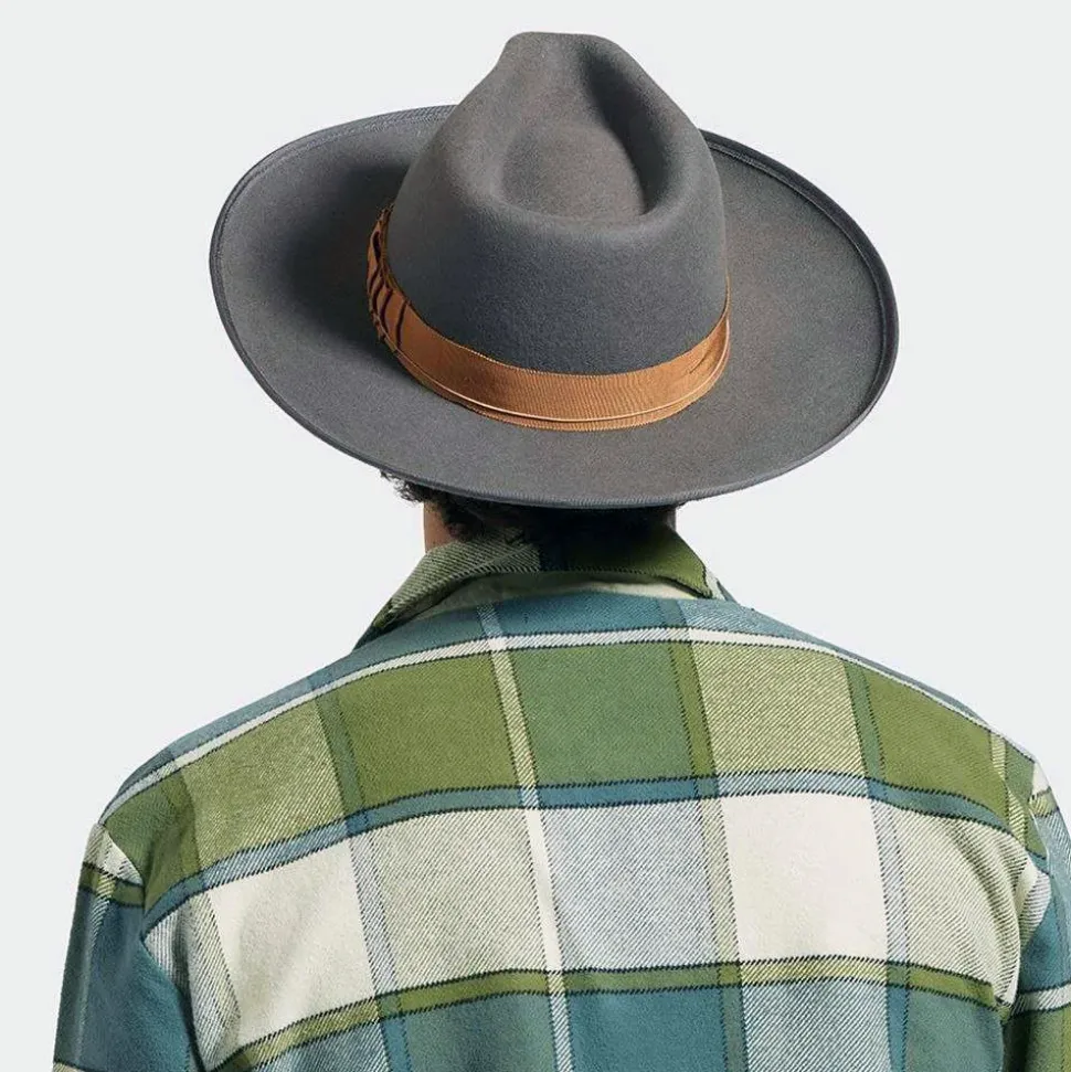 Fashion Chapeau Fedora en Laine Feutrée Reno gris foncé Femme/Homme Chapeaux Trilby|Chapeaux Fedora