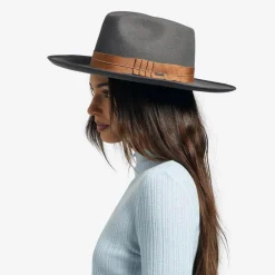 Fashion Chapeau Fedora en Laine Feutrée Reno gris foncé Femme/Homme Chapeaux Trilby|Chapeaux Fedora