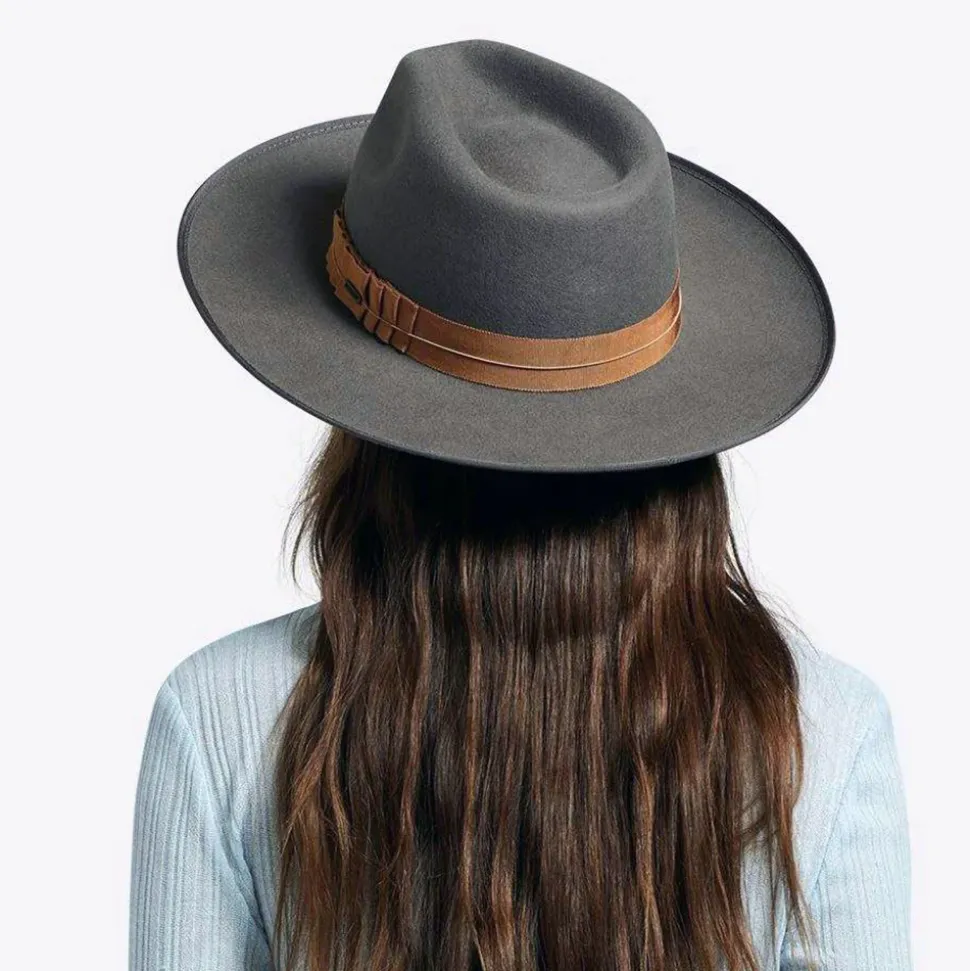 Fashion Chapeau Fedora en Laine Feutrée Reno gris foncé Femme/Homme Chapeaux Trilby|Chapeaux Fedora