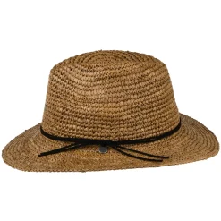 Cheap Chapeau Fedora en Paille Celery marron clair Femme Chapeaux Trilby|Chapeaux Fedora