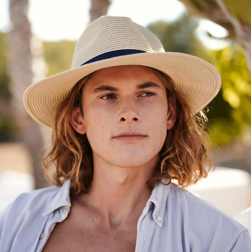 Flash Sale Chapeau Fedora en Paille Toyo Aveloz naturel Femme/Homme Chapeaux Trilby|Chapeaux Fedora