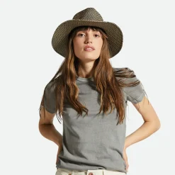 Flash Sale Chapeau Fedora en Paille Toyo à Chevrons Pliable Carolina noir-naturel Femme Chapeaux Trilby|Chapeaux Fedora