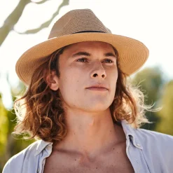 Fashion Chapeau Fedora en Paille Toyo Aveloz marron clair Femme/Homme Chapeaux Trilby|Chapeaux Fedora