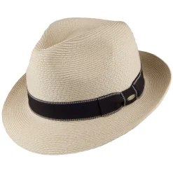 Discount Chapeau Fedora en Paille Toyo Tressage Fin Wyatt naturel Femme/Homme Chapeaux Trilby|Chapeaux Fedora
