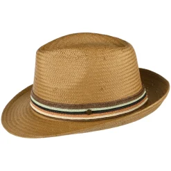 Clearance Chapeau Fedora en Paille Toyo Monaco tabac Femme/Homme Chapeaux Trilby|Chapeaux Fedora