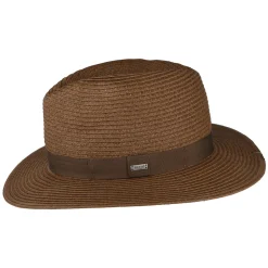 Best Chapeau Fedora en Paille Toyo Aveloz marron foncé Femme/Homme Chapeaux Trilby|Chapeaux Fedora