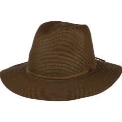 Best Chapeau Fedora en Paille Pliable Wesley marron Femme/Homme Chapeaux Trilby|Chapeaux Fedora
