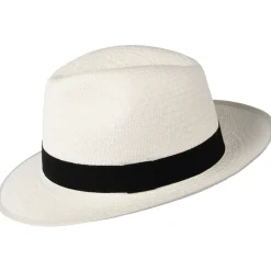 Store Chapeau Fedora Panama avec Bandeau noir Bexley décoloré Femme Chapeaux Trilby|Chapeaux Fedora