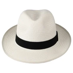 Store Chapeau Fedora Panama avec Bandeau noir Bexley décoloré Femme Chapeaux Trilby|Chapeaux Fedora