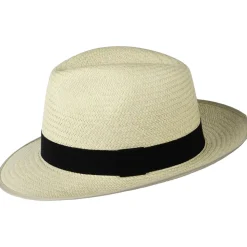 Online Chapeau Fedora Panama avec Bandeau noir Bexley semi-décoloré Femme Chapeaux Trilby|Chapeaux Fedora