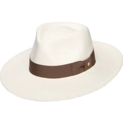 Clearance Chapeau Fedora Panama Chatsworth décoloré-taupe Femme Chapeaux Trilby|Chapeaux Fedora