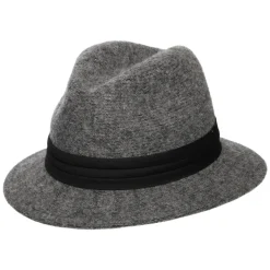 New Chapeau Fedora Pliable en Angora Mélangé India anthracite Femme Chapeaux Trilby|Chapeaux Hiver