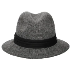 New Chapeau Fedora Pliable en Angora Mélangé India anthracite Femme Chapeaux Trilby|Chapeaux Hiver