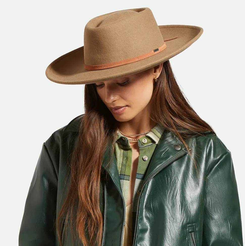 Clearance Chapeau Fedora Rancher en Laine Feutrée Convertabrim Brenton marron clair Femme/Homme Chapeaux Trilby|Chapeaux Fedora