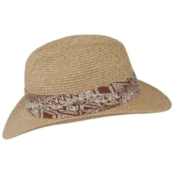 Sale Chapeau Fedora Safari en Paille Toyo beige sable Femme Chapeaux Trilby|Chapeaux Fedora
