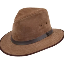 Store Chapeau Fedora Safari en Cuir Nubuck châtaigne JAXON & JAMES Femme/Homme Chapeaux Trilby|Chapeaux Fedora