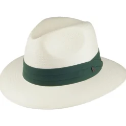 Shop Chapeau Fedora Safari en Paille Toyo avec Bandeau olive JAXON & JAMES Femme/Homme Chapeaux Trilby|Chapeaux Fedora